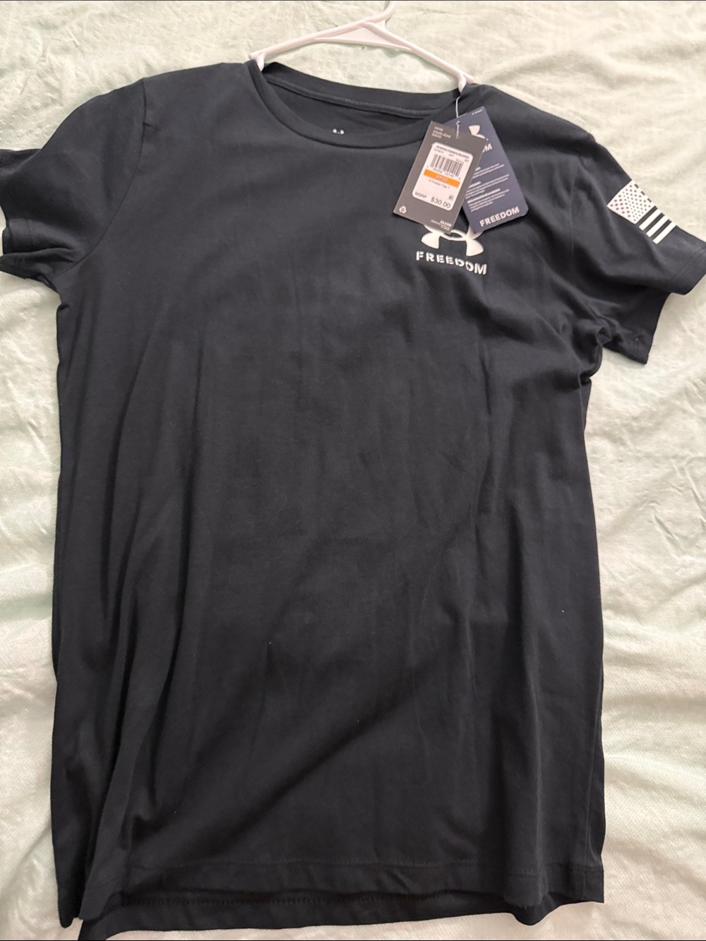 Under Armour Black Short Sleeve Freedom Logo Tee womens